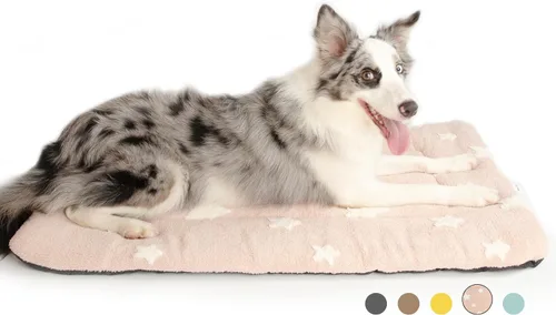 Miniatura 34 de Mora Pets Almohadilla para jaula para perros, alfombra para jaula de perrera para perros pequeños, lavable, bonita cama de estrella para mascotas