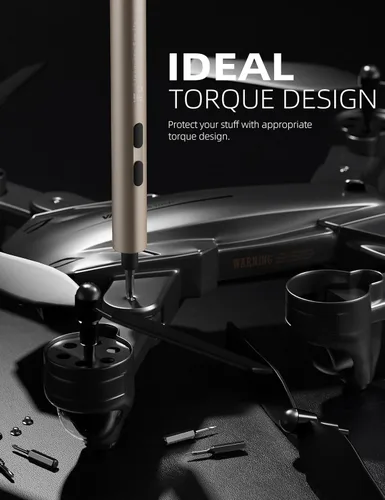 Miniatura 6 de iFu Mini destornillador eléctrico, juego de destornilladores de precisión 90 en 1 - Pequeño destornillador eléctrico inalámbrico con luz LED y 64