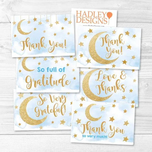 Miniatura 7 de Hadley Designs Tarjetas de agradecimiento para baby shower con sobres, 24 tarjetas de agradecimiento para bebé, regalo de 4 x 6 pulgadas, notas