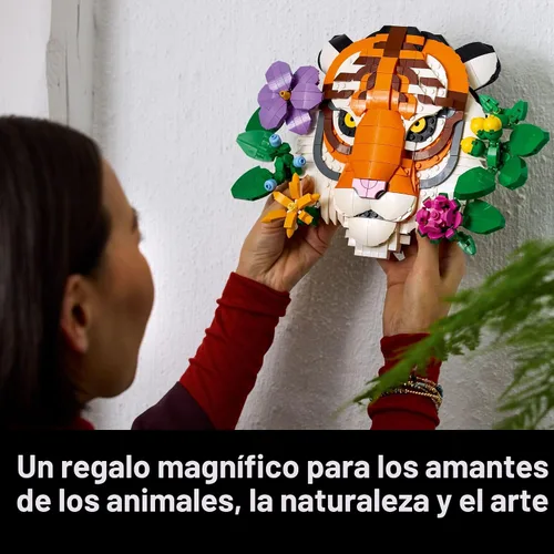 Miniatura 6 de LEGO Art The Fauna Collection - Tigre, juego de construcción para adultos a partir de 18 años, idea de regalo para el nuevo hogar o inauguración