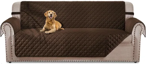 Miniatura 8 de HOMERILLA Funda de sofá reversible de 2 cojines para perros, resistente al agua, lavable, protector de muebles para mascotas, con correas elásticas