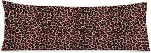 Miniatura 9 de Funda de almohada de cuerpo de 8 bolas con estampado de leopardo rojo a la moda, 20 x 54 pulgadas, decoración de habitación de guepardo, bota roja