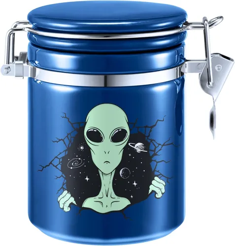 Miniatura 8 de Astronaut Stash - Tarro hermético a prueba de olores (16.9 fl oz, 1 onza), espacio separado para paquete de humedad, bonita caja de almacenamiento