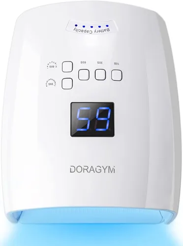 Lámpara de uñas LED UV, secador de esmalte de gel inalámbrico para manicura de gel profesional - blanco