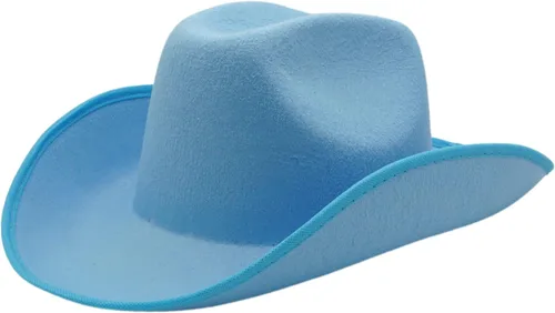 Miniatura 6 de 4E's Novelty Sombrero de vaquero para mujeres y hombres, sombrero de vaquera de fieltro para adultos, accesorios de vestir para fiesta occidental