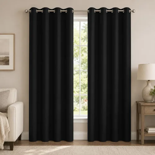 Miniatura 36 de Aquazolax Cortinas opacas de 45 pulgadas de largo, juego de 2 paneles para guardería, cortinas de tratamiento de ventanas con aislamiento térmico