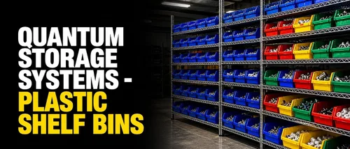 Miniatura 8 de Quantum Storage QSB108 - Contenedores de plástico anidables resistentes para farmacia, hospital y almacén, labio colgante y 7 ranuras divisoras