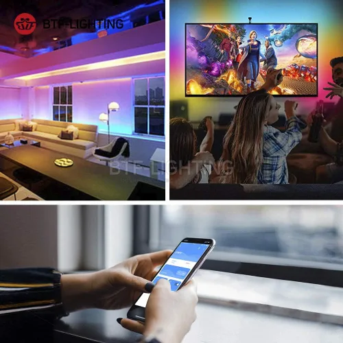 Miniatura 3 de BTF-LIGHTING WS2812B WS2811 1903 controlador Bluetooth SP601E con micrófono incorporado, música, doble salida de señal para tira de luces LED