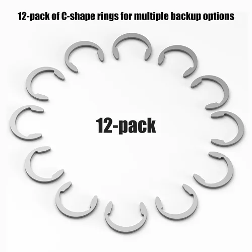 Miniatura 6 de Paquete de 12 anillos de retención compatibles con piezas de repuesto de rodillos de goma Cricut Maker, mantiene el rodillo de goma en su lugar