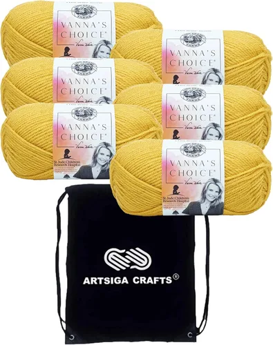 Miniatura 56 de Lion Brand Vanna's Choice Pink 860-101 (3 madejas - mismo lote de tinte) Estambre acrílico mediano Worsted #4 para ganchillo y tejer con bolsa