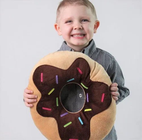 Miniatura 4 de Snuggle Stuffs Sprinkles Donut - Almohada de felpa de 14 pulgadas (chocolate)