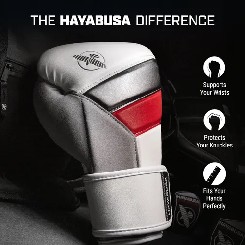 Miniatura 2 de Hayabusa T3 - Guantes de boxeo para hombre y mujer, protección de muñeca y nudillos, cierre de velcro doble X, soporte de muñeca con férulas