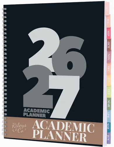 Miniatura 13 de Rileys Agenda Académica 2026-2027, agenda diaria, semanal y mensual, julio de 2026 a junio de 2027, páginas de notas para estudiantes