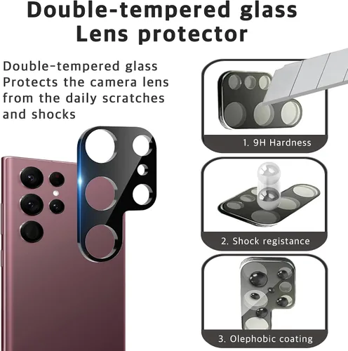 Miniatura 6 de [5+2] 5 protectores de pantalla de película de TPU antirreflejos (mate) + 2 protectores de lente compatibles con Samsung Galaxy S24 Ultra 5G 2024