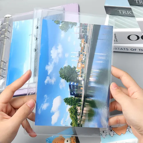 Miniatura 5 de NatSumeBasics 12 bolsillos A5 para carpeta transparentes sin cremallera, sobres de presupuesto para efectivo de 5 x 8 pulgadas, protectores de hojas
