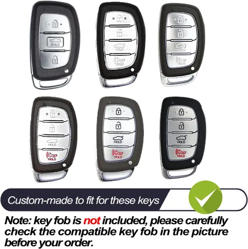 Miniatura 2 de MECHCOS Compatible con Hyundai Elantra Ioniq Sonata Tucson Elantra GT Smart 3 4 Botones Rosa TPU Funda para Llavero Estuche Soporte Remoto Protector