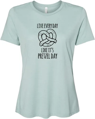 Miniatura 21 de Cute Women's Screen Printed Crew Neck Tee, Shirts With Sayings, Dusty Blue or Olive