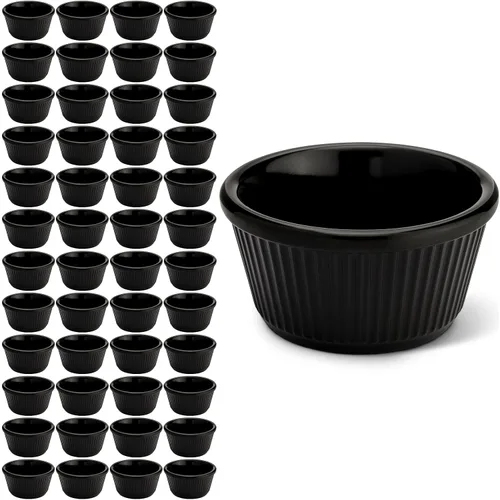 Miniatura 13 de Carlisle FoodService Products Tazón de plástico para salsa Ramekin para el hogar y el restaurante, plástico, 4 onzas, color negro