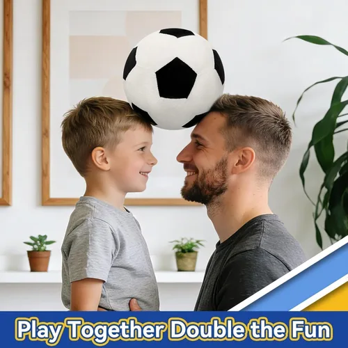 Miniatura 6 de Almohada de fútbol esponjosa – Pelota de fútbol orbicular duradera de 8 pulgadas, almohadas decorativas de fútbol de relleno suave para sofá