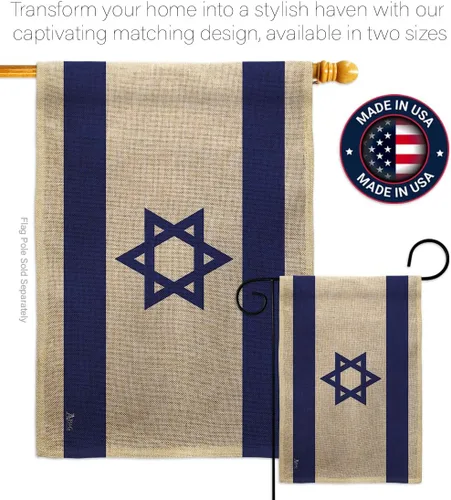 Miniatura 4 de Bandera de Israel Bandera de arpillera israelí Bandera de pared césped, puerta de habitación, póster al aire libre, tapiz interior para el hogar