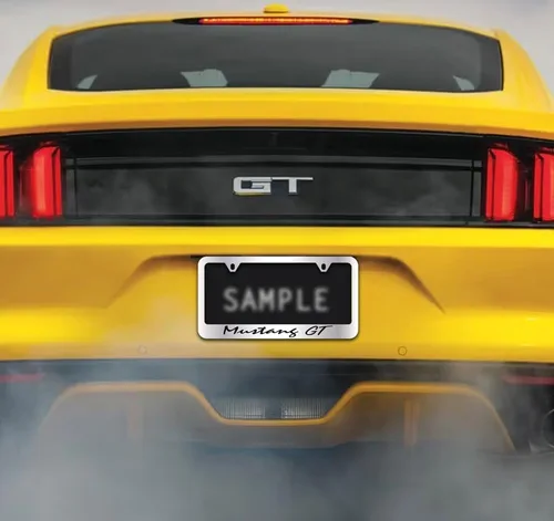Miniatura 2 de Ford Mustang GT metal chapado en cromo marco de la placa titular de licencia