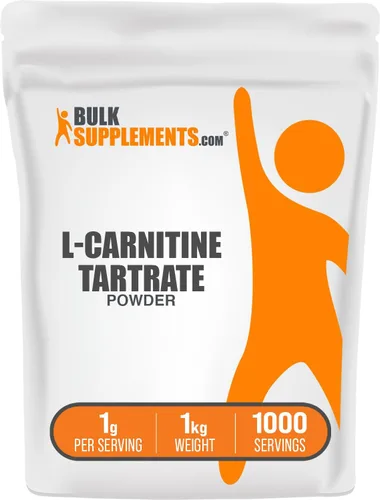 BulkSupplements. com L-carnitina L-tartrato en polvo - Suplemento de carnitina, tartrato de L-carnitina, L carnitina 1000 mg - Suplemento de