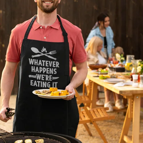 Miniatura 8 de SANDJEST Funny Mens Aprons with Pockets for BBQ Grilling Cooking Grandpa Husband Apron for Birthday Christmas Father's Day funny 7