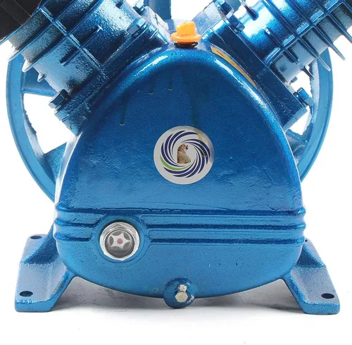 Miniatura 8 de 11 CFM 5.5HP V Style Twin Cylinder Air Compressor Head Pump Motor de hierro fundido de 2 etapas, 175 PSI Azul
