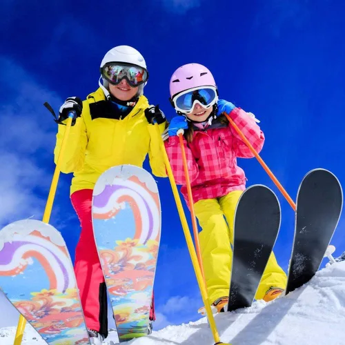 Miniatura 9 de Peicees Paquete de 2 gafas de esquí para mujeres, hombres, niños, deportes de nieve, motocicleta, snowboard