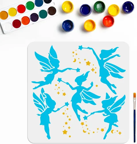 Miniatura 10 de MAYJOYDIY Plantilla de lámpara bohemia para lámpara de araña, plantilla de luces de fiesta de 11.8 x 11.8 pulgadas con pincel de pintura