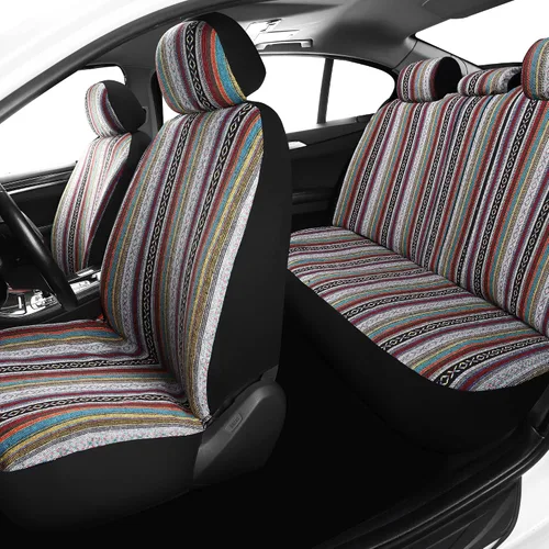 Miniatura 6 de VarCozy - Juego completo de fundas para silla de montar Baja, fundas para asiento delantero y asiento trasero dividido para sedán, SUV, camioneta