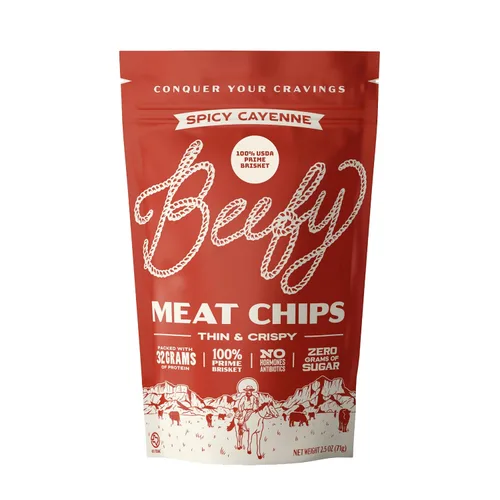 Miniatura 22 de BEEFY Meat Chips - Mostaza Miel - 2.5oz. 100% Prime Brisket. 13g de proteína por onza.