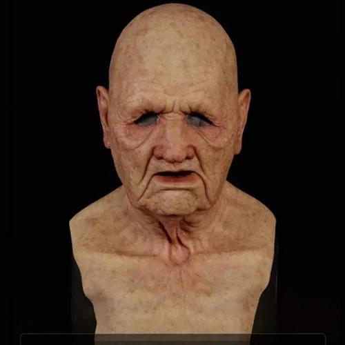 Miniatura 6 de Máscara de Halloween aterradora, máscara espeluznante súper suave, cosplay del demonio malvado, vestido elegante para fiesta de disfraces