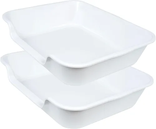 Miniatura 19 de 1 paquete de caja de arena extra grande para gatos (material ABS), corral de arena para gatos mayores de entrada baja para gatos geriátricos