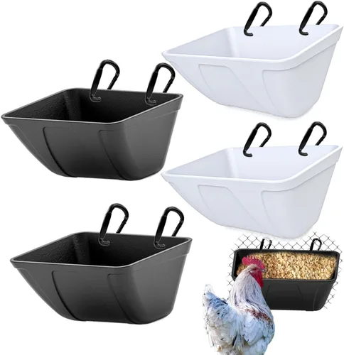 Miniatura 6 de mozoba Comedero Colgante para Pollo para Cabra, Oveja, Ciervo, Aves de Corral, Pato, Pollo, Valla de Alimentación, Contenedor de Alimentación