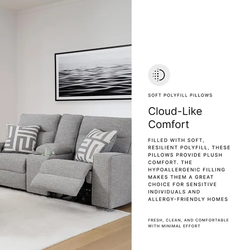 Miniatura 8 de Signature Design by Ashley Biscoe - Sofá biplaza reclinable resistente a los rayos UV con consola, reposacabezas ajustable y puertos USB, color gris
