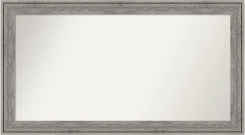 Miniatura 130 de Amanti Art Espejo de pared personalizado no biselado (24.5 x 24.5 pulgadas), marco gris marrón alta, varios tamaños personalizados, espejo de baño