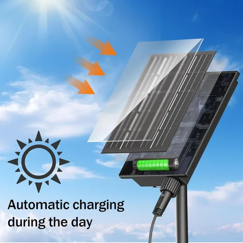 Miniatura 5 de SOLARBABY Luces solares de Navidad al aire libre, cadena de luces de 142 pies con 400 LED de blanco cálido para exteriores con control remoto, 19