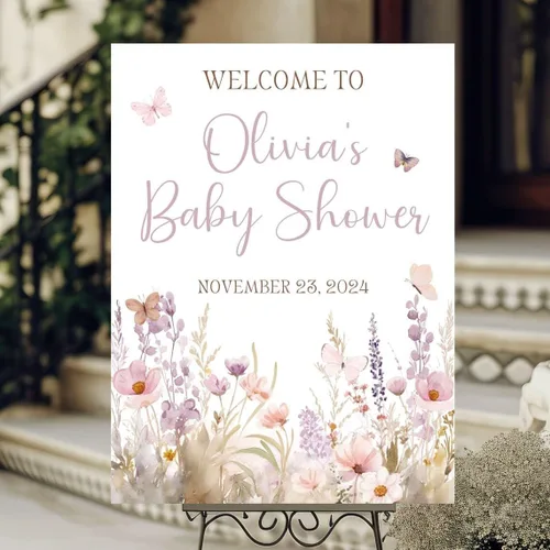 Miniatura 10 de Baby is Brewing - Letrero de bienvenida para baby shower, grano de café, lazo rosa Baby Shower #9