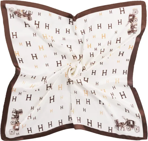 Miniatura 6 de EXTREE Pañuelo de satén sedoso de moda para mujeres y niñas exquisito patrón ligero seda elegante bufandas 27.5 x 27.5 pulgadas