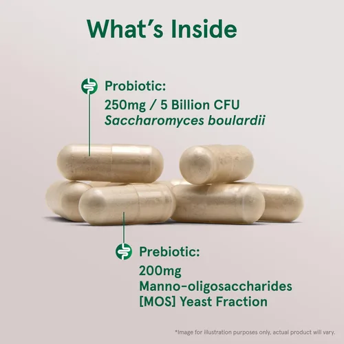 Miniatura 3 de Suplemento de Jarrow Formulas Sacharomyces boulardii y MOS, SAC, individual, 1, 1