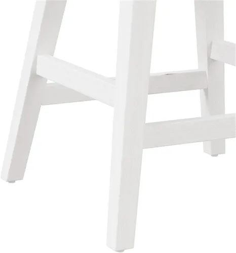 Miniatura 9 de Hillsdale Clarion Taburete giratorio tapizado de madera y altura de mostrador, color blanco mar