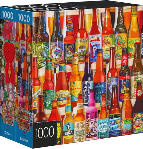 Miniatura 7 de Juego de 2 rompecabezas de 1000 piezas, para adultos, familias y niños a partir de 8 años. Botellas de perfume y botellas de cerveza artesanal