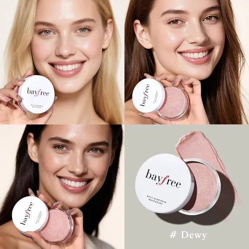 Miniatura 2 de bayfree Bálsamo Multi Glow, Rubor en Crema para Mejillas, Bálsamo de Rubor para Maquillaje Facial, Acabado Radiante, Hidratante, Cremoso, Ligero