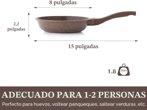 Miniatura 6 de SENSARTE Sartén Antiadherente para Freír, Sartén Antiadherente para Tortilla, Utensilios de Cocina de Piedra Saludable, Sartén de Chef Libre