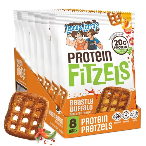 Miniatura 14 de Lenny & Larry's FITZELS Pretzels de Proteína [Paquete de Variedad GAME DAY] – 12 x Bolsas de 3oz de Bocadillos Altos en Proteína con 20g de Proteína