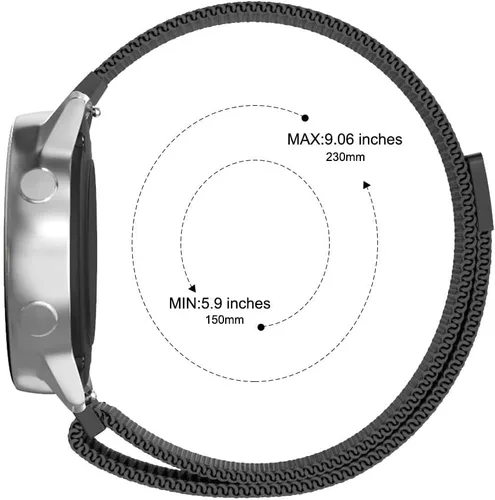 Miniatura 4 de Compatible con Galaxy Watch 3 de 1.772 in/Samsung Galaxy Watch 1.811 in/Gear S3 Frontier/Classic Band, correa de acero inoxidable de 0.866 pulgadas