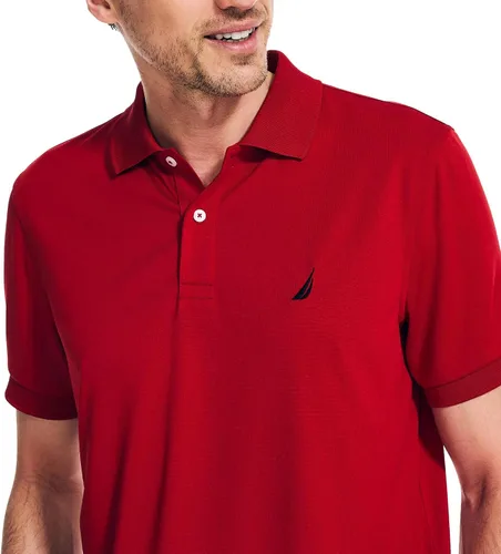 Miniatura 41 de Nautica playera polo clásica de mangas cortas, color sólido, para hombre