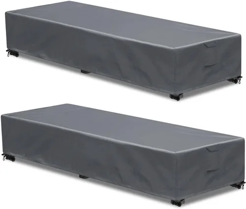 Miniatura 22 de Funda para tumbona para exteriores, 1 paquete de fundas para sillas de patio, impermeables, 600D, material resistente a la intemperie, protección