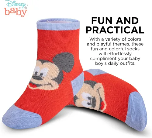 Miniatura 18 de ABG Accessories Paquete de 10 calcetines para bebés de 0 a 24 meses Minnie, Mickey Mouse, Baby Shark, Liga de la Justicia